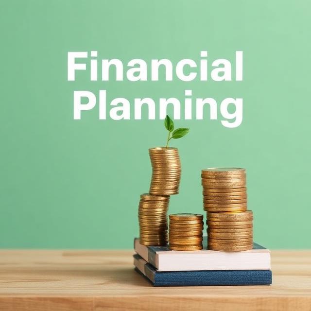 Stacks of coins with a growing plant symbolizing financial planning for beginners and long-term wealth growth